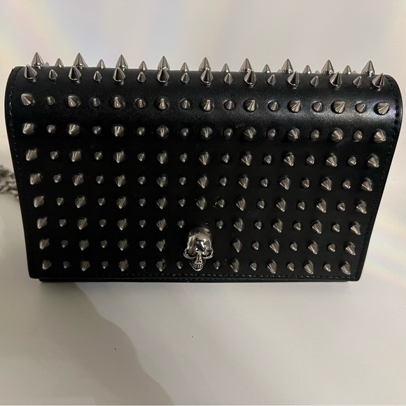 Alexander McQueen Handbags - Alexander McQueen Studded Black Leather Clutch crossbody- RARE bag